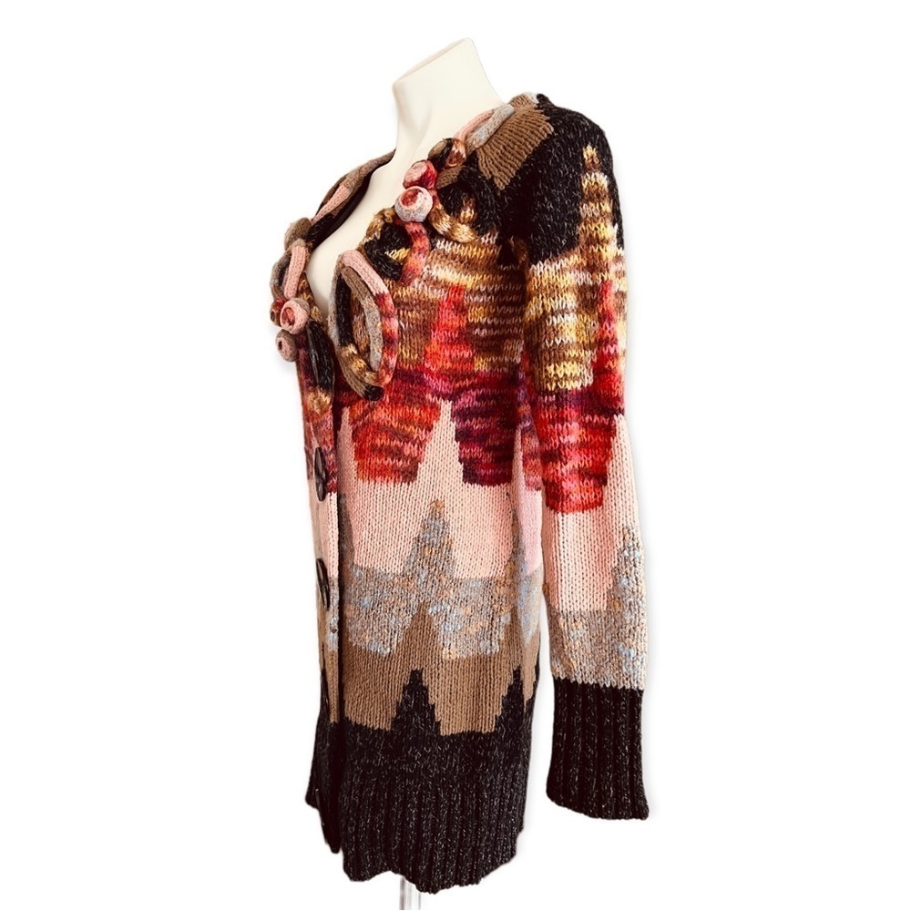 ANTHROPOLOGIE SLEEPING ON SNOW Loops & Angles Knit Cozycore Cardigan Size S - Picture 5 of 11